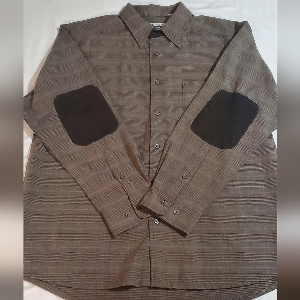 Firethorn Silver Men's Brown Plaid Button Down Shirt. Sz L